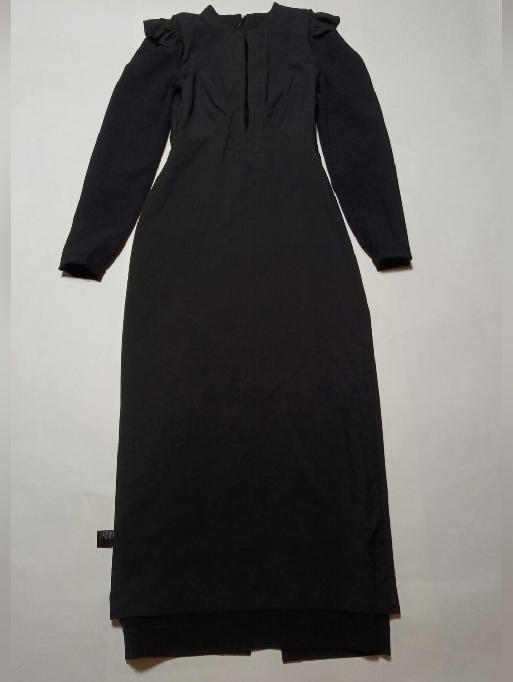 ANTONIO MELANI Alicia Black Long Sleeve Tassel-Detail Evening Midi Dress Size 0 - Picture 15 of 16